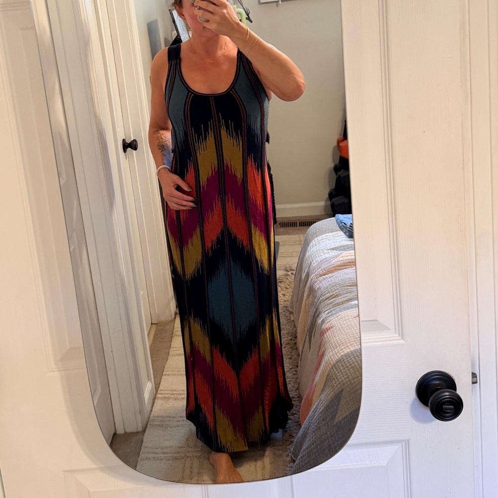 Missoni Vibrant Chevron Maxi Dress with Strappy Back detail